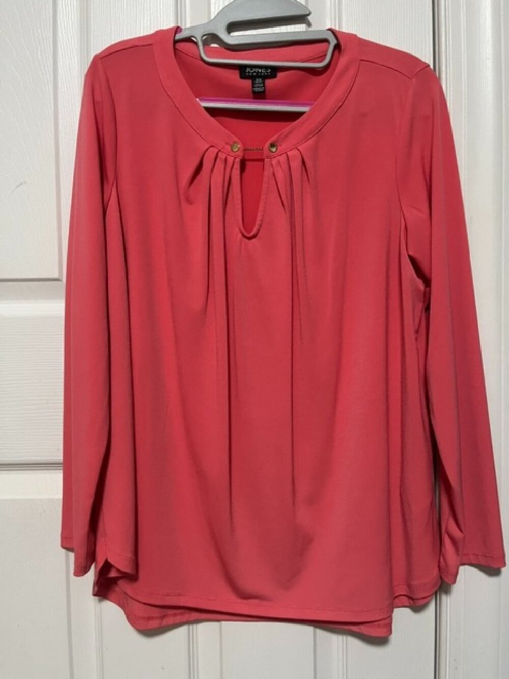 Jones New York Coral Colored Blouse